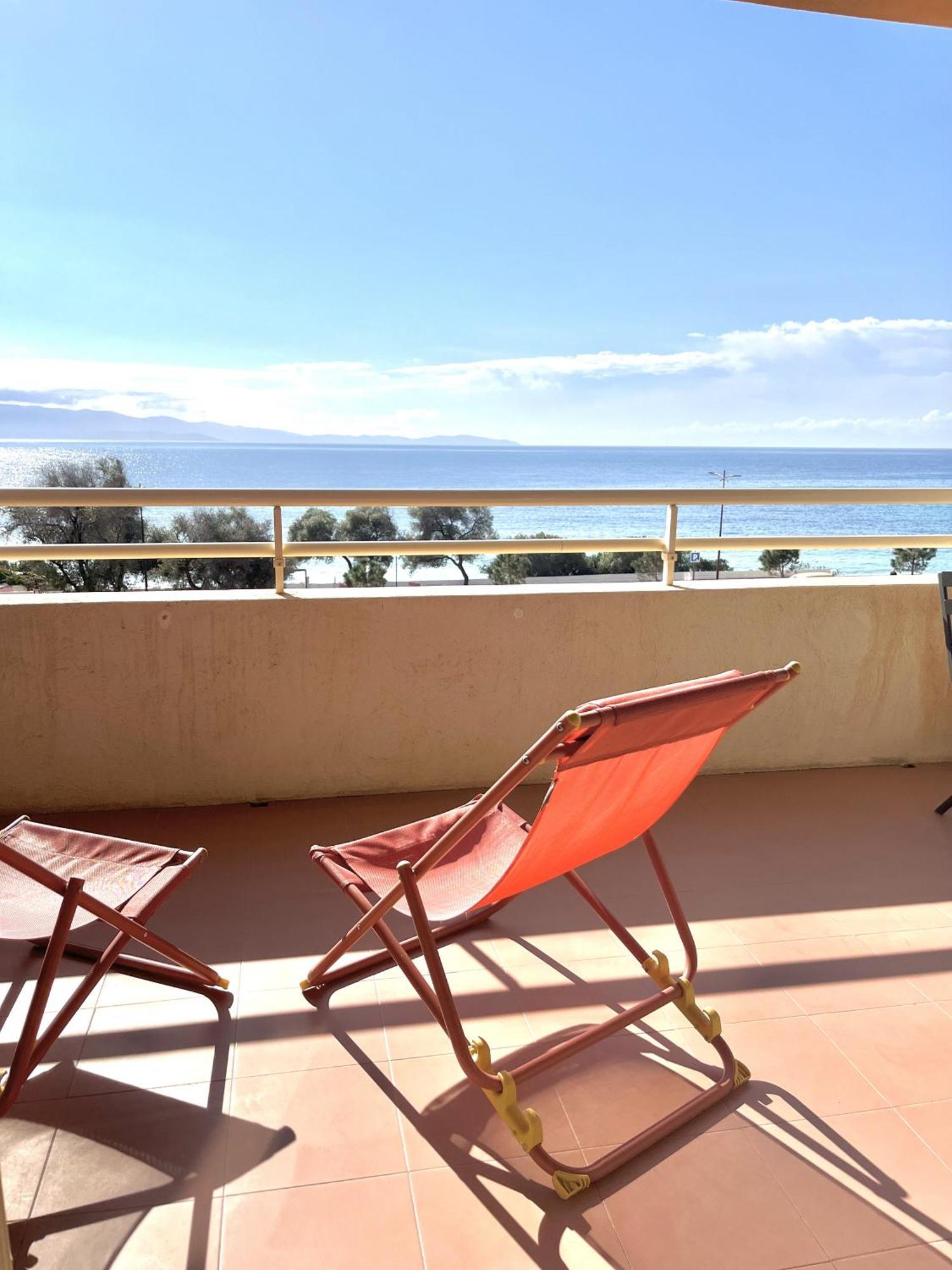 Aria Marina Duplex Vue Mer Route Des Sanguinaires, Plage A 50M, Parking Gratuit, 4 Pers Ajaccio  Bagian luar foto